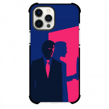 American Psycho Phone Case For iPhone Samsung Galaxy Pixel OnePlus Vivo Xiaomi Asus Sony Motorola Nokia - American Psycho Pink Purple Color Minimalist Poster