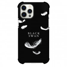 Black Swan Phone Case For iPhone Samsung Galaxy Pixel OnePlus Vivo Xiaomi Asus Sony Motorola Nokia - Black Swan Falling Feather Black Background