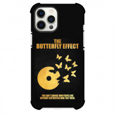The Butterfly Effect Phone Case For iPhone Samsung Galaxy Pixel OnePlus Vivo Xiaomi Asus Sony Motorola Nokia - The Butterfly Effect Golden Graphic Art On Black Background