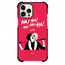 Cruella Phone Case For iPhone Samsung Galaxy Pixel OnePlus Vivo Xiaomi Asus Sony Motorola Nokia - Cruella Movie Cruella De Vil Laughing Minimalist Art On Red Background