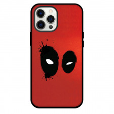 Deadpool Phone Case For iPhone Samsung Galaxy Pixel OnePlus Vivo Xiaomi Asus Sony Motorola Nokia - Deadpool Eyes Splat Illustration On Red Background