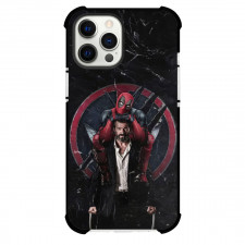 Deadpool Phone Case For iPhone Samsung Galaxy Pixel OnePlus Vivo Xiaomi Asus Sony Motorola Nokia - Deadpool Hitching A Ride On Wolverine Shoulders Poster