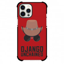 Django Unchained Phone Case For iPhone Samsung Galaxy Pixel OnePlus Vivo Xiaomi Asus Sony Motorola Nokia - Django Unchained Hat And Sunglass Illustration On Red Background