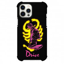 Drive Phone Case For iPhone Samsung Galaxy Pixel OnePlus Vivo Xiaomi Asus Sony Motorola Nokia - Drive 2011 Movie Pink Yellow Neon Illustration On Black Background