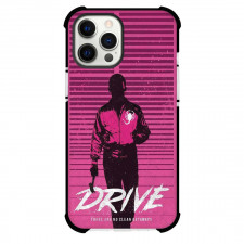 Drive Phone Case For iPhone Samsung Galaxy Pixel OnePlus Vivo Xiaomi Asus Sony Motorola Nokia - Drive Movie 10th Anniversary Poster Pink Background