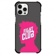 Fight Club Phone Case For iPhone Samsung Galaxy Pixel OnePlus Vivo Xiaomi Asus Sony Motorola Nokia - Fight Club Logo On Pink Silhouette