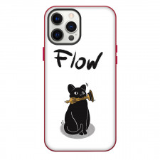 Flow Cat Phone Case For iPhone Samsung Galaxy Pixel OnePlus Vivo Xiaomi Asus Sony Motorola Nokia - Flow Cat Bite Oscar Black And White Illustration On White Background