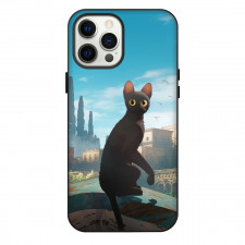 Flow Cat Phone Case For iPhone Samsung Galaxy Pixel OnePlus Vivo Xiaomi Asus Sony Motorola Nokia - Flow Cat Sitting Digital Art Poster