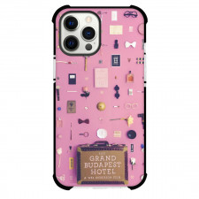 The Grand Budapest Hotel Phone Case For iPhone Samsung Galaxy Pixel OnePlus Vivo Xiaomi Asus Sony Motorola Nokia - The Grand Budapest Hotel Objects On Pink Background