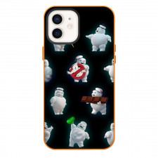 Ghostbusters Phone Case For iPhone Samsung Galaxy Pixel OnePlus Vivo Xiaomi Asus Sony Motorola Nokia - Ghostbusters Stay Puft Marshmallow Man Pattern Art On Black Background