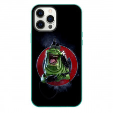 Ghostbusters Slimer Phone Case For iPhone Samsung Galaxy Pixel OnePlus Vivo Xiaomi Asus Sony Motorola Nokia - Ghostbusters Slimer 3D Art On Dark Smoke Background