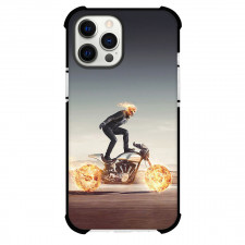Ghost Rider Phone Case For iPhone Samsung Galaxy Pixel OnePlus Vivo Xiaomi Asus Sony Motorola Nokia - Ghost Rider Standing On A Motorobike