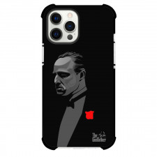 The GodFather Phone Case For iPhone Samsung Galaxy Pixel OnePlus Vivo Xiaomi Asus Sony Motorola Nokia - The GodFather Grayscale Illustration On Black Background