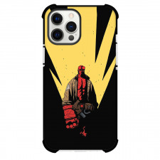 Hellboy Phone Case For iPhone Samsung Galaxy Pixel OnePlus Vivo Xiaomi Asus Sony Motorola Nokia - Hellboy Comic Character On Yellow Black Background