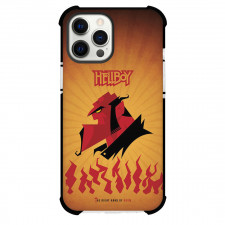 Hellboy Phone Case For iPhone Samsung Galaxy Pixel OnePlus Vivo Xiaomi Asus Sony Motorola Nokia - Hellboy Right Hand of Doom Vector Art Red And Orange Background