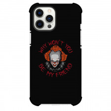 IT Phone Case For iPhone Samsung Galaxy Pixel OnePlus Vivo Xiaomi Asus Sony Motorola Nokia - IT Why Wont You Be My Friend Pennywise Avatar On Black Background