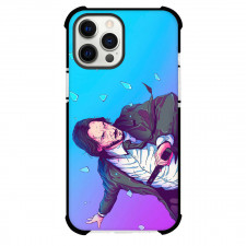 John Wick Phone Case For iPhone Samsung Galaxy Pixel OnePlus Vivo Xiaomi Asus Sony Motorola Nokia - John Wick Drawing Blue Purple Background