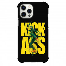 Kick-Ass Phone Case For iPhone Samsung Galaxy Pixel OnePlus Vivo Xiaomi Asus Sony Motorola Nokia - Kick-Ass Dave Fighting Pose On Yellow Word Art Poster