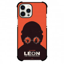 Leon Phone Case For iPhone Samsung Galaxy Pixel OnePlus Vivo Xiaomi Asus Sony Motorola Nokia - Leon Movie Silhouette On Red Background Poster