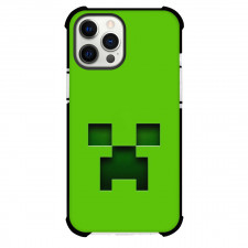 Minecraft Creeper Phone Case For iPhone Samsung Galaxy Pixel OnePlus Vivo Xiaomi Asus Sony Motorola Nokia - Creeper Face on Green Background