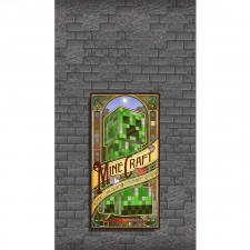 Minecraft Creeper Retro Phone Case For iPhone Samsung Galaxy Pixel OnePlus Vivo Xiaomi Asus Sony Motorola Nokia - Minecraft Movie Llama and Sheep with Logo on Nature Background