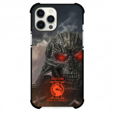 Mortal Kombat II Shad Khan Phone Case For iPhone Samsung Galaxy Pixel OnePlus Vivo Xiaomi Asus Sony Motorola Nokia - Shad Khan Portrait With Neon Red Logo Poster