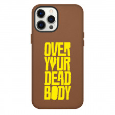 Over Your Dead Body Phone Case For iPhone Samsung Galaxy Pixel OnePlus Vivo Xiaomi Asus Sony Motorola Nokia - Over Your Dead Body Series Yellow Wordmark Sticker