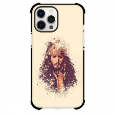 Pirate Of The Caribbean Phone Case For iPhone Samsung Galaxy Pixel OnePlus Vivo Xiaomi Asus Sony Motorola Nokia - Pirate Of The Caribbean Jack Sparrow Splash Painting On Beige Background