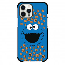 Sesame Street Cookie Monster Phone Case For iPhone Samsung Galaxy Pixel OnePlus Vivo Xiaomi Asus Sony Motorola Nokia - Sesame Street Cookie Monster Avatar On Blue Background