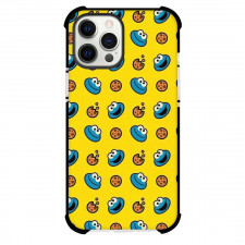 Sesame Street Cookie Monster Phone Case For iPhone Samsung Galaxy Pixel OnePlus Vivo Xiaomi Asus Sony Motorola Nokia - Sesame Street Cookie Monster Pattern Art Yellow Background
