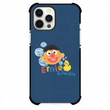 Sesame Street Ernie Phone Case For iPhone Samsung Galaxy Pixel OnePlus Vivo Xiaomi Asus Sony Motorola Nokia - Sesame Street Ernie And Duckie Drawing On Blue Background
