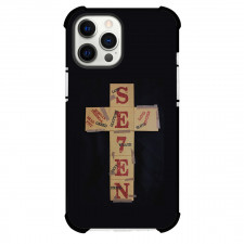 Se7en Phone Case For iPhone Samsung Galaxy Pixel OnePlus Vivo Xiaomi Asus Sony Motorola Nokia - Se7en Cross Paper Craft On Black Background
