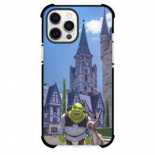 Shrek Phone Case For iPhone Samsung Galaxy Pixel OnePlus Vivo Xiaomi Asus Sony Motorola Nokia - Shrek and Donkey Confused Castle Background