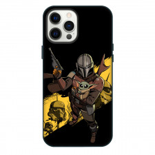 Star Wars The Mandalorian And Grogu Phone Case For iPhone Samsung Galaxy Pixel OnePlus Vivo Xiaomi Asus Sony Motorola Nokia - Star Wars The Mandalorian And Grogu Holding Gun Cute Cartoon Art Poster