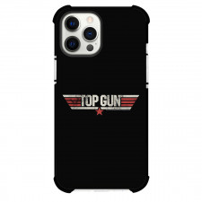 Top Gun Phone Case For iPhone Samsung Galaxy Pixel OnePlus Vivo Xiaomi Asus Sony Motorola Nokia - Top Gun Logo On Black Background