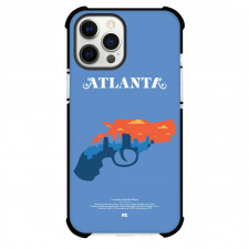 Atlanta Phone Case For iPhone Samsung Galaxy Pixel OnePlus Vivo Xiaomi Asus Sony Motorola Nokia - Atlanta Poster Illustration Art Blue Background