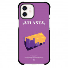 Atlanta Phone Case For iPhone Samsung Galaxy Pixel OnePlus Vivo Xiaomi Asus Sony Motorola Nokia - Atlanta Poster Illustration Art Purple Background