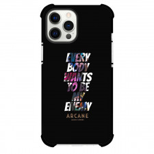 Arcane Phone Case For iPhone Samsung Galaxy Pixel OnePlus Vivo Xiaomi Asus Sony Motorola Nokia - Arcane Everybody Wants To Be My Enemy Quote On Black Background