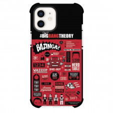 The Big Bang Theory Phone Case For iPhone Samsung Galaxy Pixel OnePlus Vivo Xiaomi Asus Sony Motorola Nokia - The Big Bang Theory Infographic Poster Red And Black Background