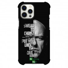Breaking Bad Phone Case For iPhone Samsung Galaxy Pixel OnePlus Vivo Xiaomi Asus Sony Motorola Nokia - Hank Black And White Swear To Christ I will Put You Under The Jail Quote