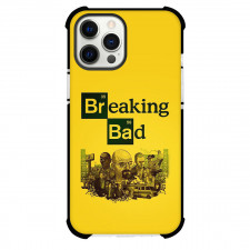 Breaking Bad Phone Case For iPhone Samsung Galaxy Pixel OnePlus Vivo Xiaomi Asus Sony Motorola Nokia - Breaking Bad Logo With Illustrated Poster Yellow Background