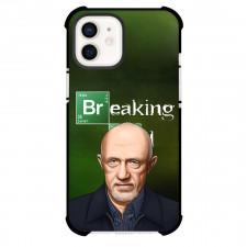 Breaking Bad Phone Case For iPhone Samsung Galaxy Pixel OnePlus Vivo Xiaomi Asus Sony Motorola Nokia - Mike Ehrmantraut Portrait Illustration On Green Background