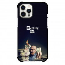 Breaking Bad Phone Case For iPhone Samsung Galaxy Pixel OnePlus Vivo Xiaomi Asus Sony Motorola Nokia - Walter White Holding Burning Money Bundle Poster