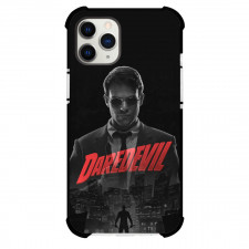 Daredevil Phone Case For iPhone Samsung Galaxy Pixel OnePlus Vivo Xiaomi Asus Sony Motorola Nokia - Matt Murdock Grayscale Portrait On Logo