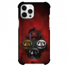 Daredevil Born Again Phone Case For iPhone Samsung Galaxy Pixel OnePlus Vivo Xiaomi Asus Sony Motorola Nokia - Daredevil Born Again Four Daredevil Masks on Red Background