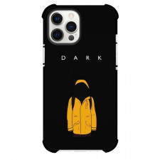 Dark Phone Case For iPhone Samsung Galaxy Pixel OnePlus Vivo Xiaomi Asus Sony Motorola Nokia - Dark Jonas With Yellow Raincoat Minimalist Art On Black Background