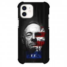 House of Cards Phone Case For iPhone Samsung Galaxy Pixel OnePlus Vivo Xiaomi Asus Sony Motorola Nokia - Francis Underwood Grayscale Half Portrait And US Flag