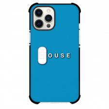 House Phone Case For iPhone Samsung Galaxy Pixel OnePlus Vivo Xiaomi Asus Sony Motorola Nokia - House Minimalist Art On Blue Background