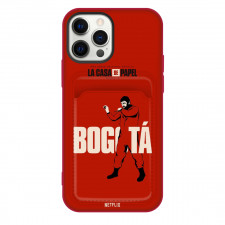 Money Heist La casa de papel Bogota Phone Case For iPhone Samsung Galaxy Pixel OnePlus Vivo Xiaomi Asus Sony Motorola Nokia - Bogota Portrait Series Digital Art In Red Background