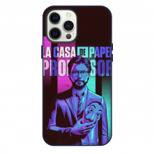 Money Heist La casa de papel Professor Phone Case For iPhone Samsung Galaxy Pixel OnePlus Vivo Xiaomi Asus Sony Motorola Nokia - Professor Portrait Neon Digital Art